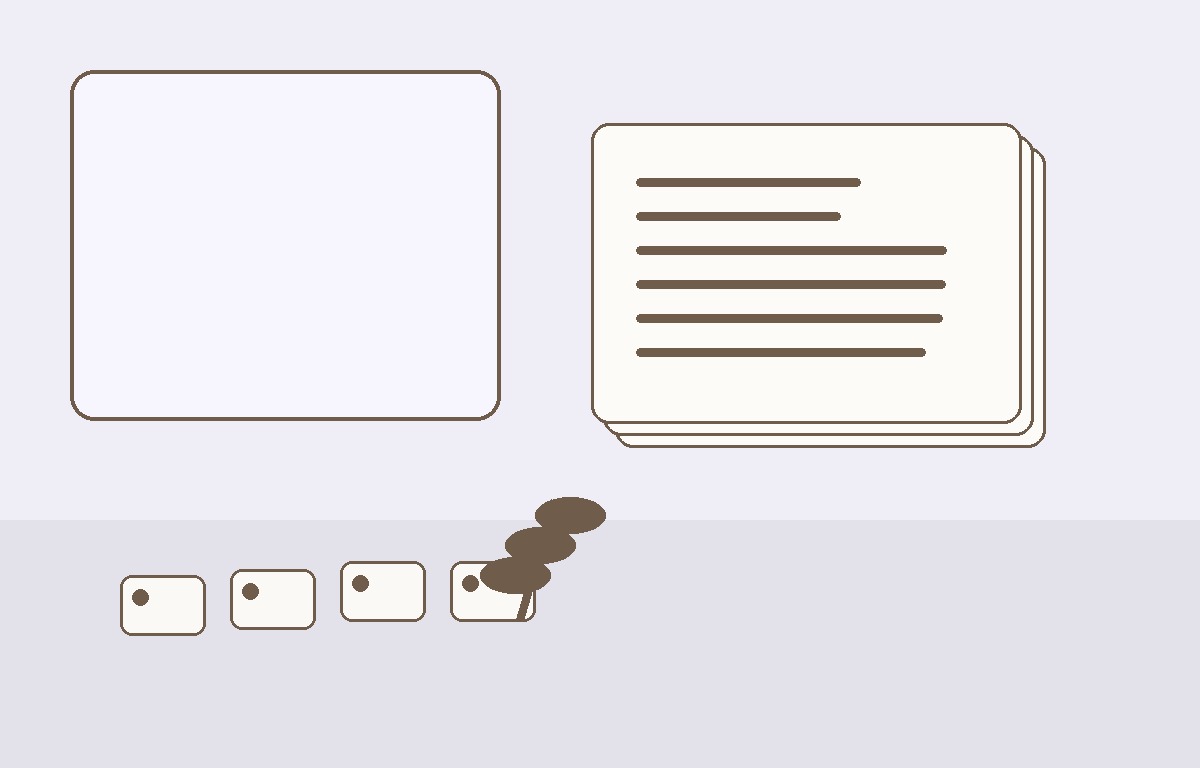 Simple category cards and household planning notebook